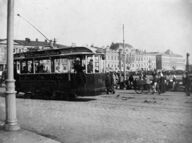 Canvas-taulu | Akustiikkataulu Töölö-Kaivopuisto raitiovaunu 1908 MV Helsingin kaupunginmuseo 3837