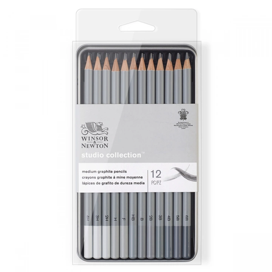 Winsor & Newton Studio Collection Lyijykynät Medium 12-setti