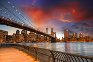 Canvas-taulu | Akustiikkataulu Brooklyn Bridge New York 780