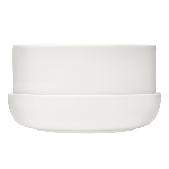 Iittala Nappula ruukku alustalla, 240 x 130 mm, valkoinen
