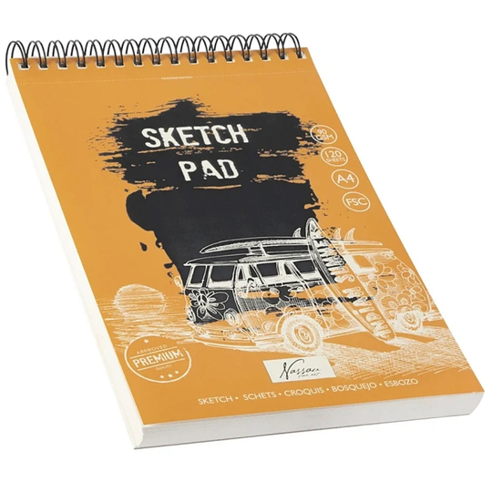 Nassau Fine Art Sketch pad Spiral A4, 120 sheets