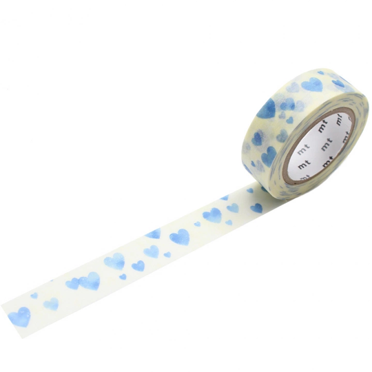 MT Washi-teippi Heart Stamp Blue