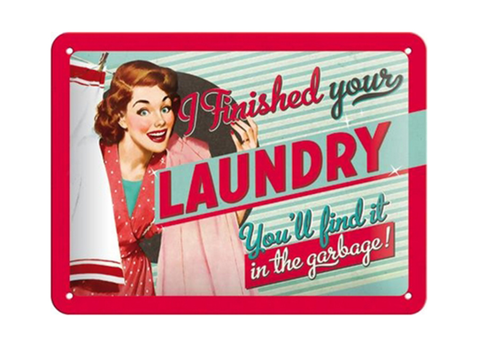 Vintage juliste I finished your laundry... 15x20 cm