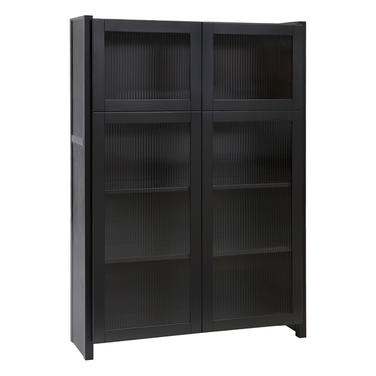 Lundia Classic vitriini aaltolasiovilla, 104 x 149 cm, mustalakattu