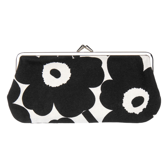 Marimekko Mini Unikko silmälasikukkaro, valkoinen - musta