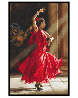 Kirjontapakkaus Taulu Flamenco