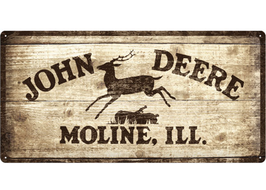 Retro metallitaulu JOHN DEERE 25x50 cm