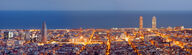 Canvas-taulu | Akustiikkataulu Barcelona panoraamakuva 835