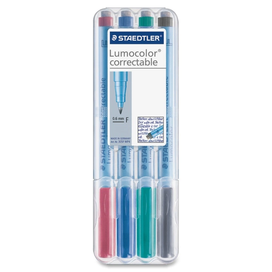 Staedtler 4 kpl Lumocolor Correctable F