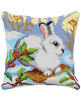 Kirjontapakkaus Tyynynpäällinen Talvijänis